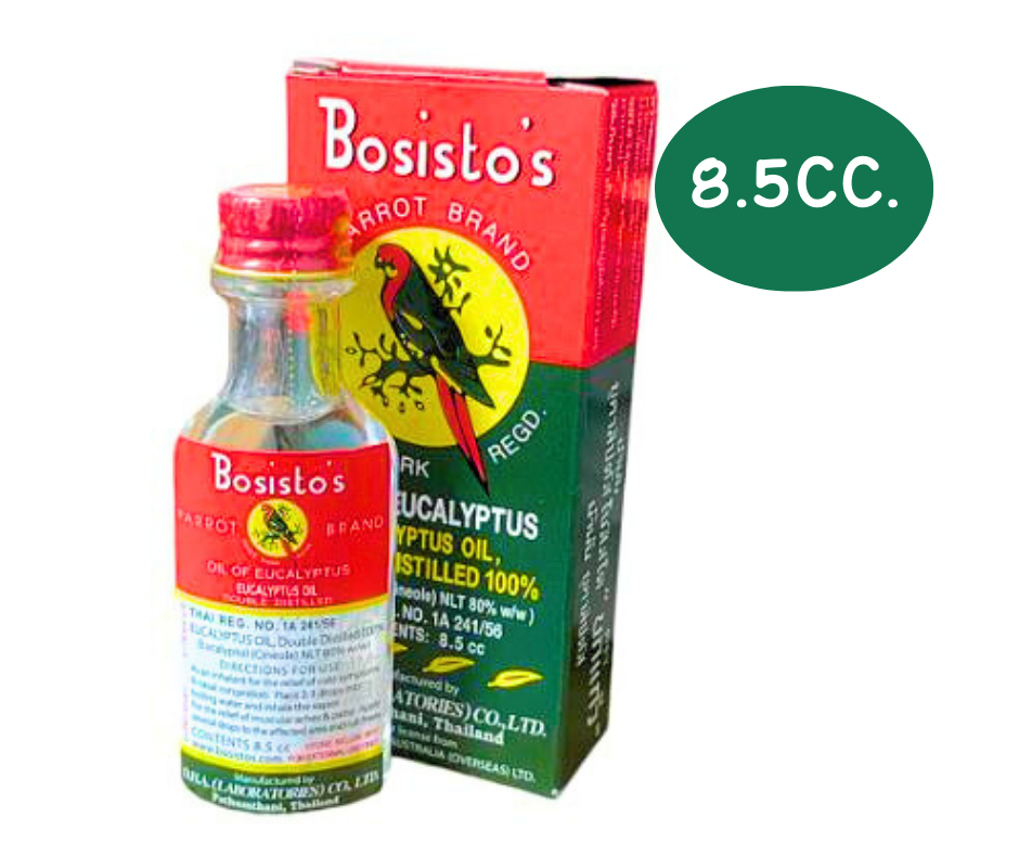 น้ำมันยูคาลิปตัส BOSISTO'S OIL 8.5ML. โบสิสโต 8.5 มิลลิลิตร