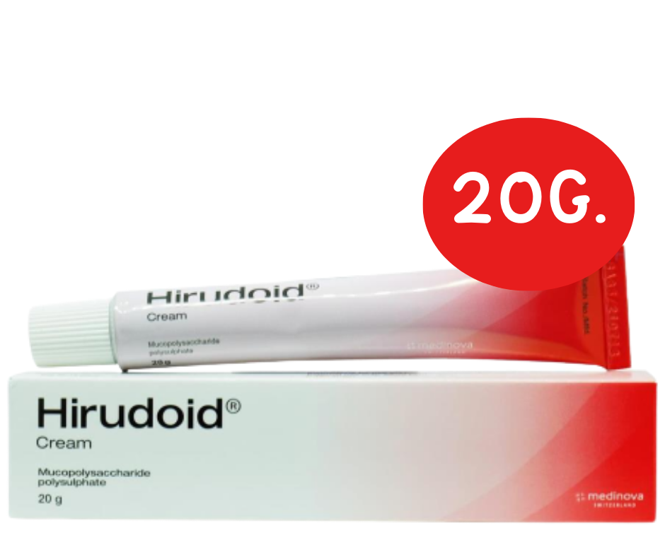 HIRUDOID CREAM 20G. ฮีรูดอย ครีม 20 กรัม (Mucopolysaccharides)