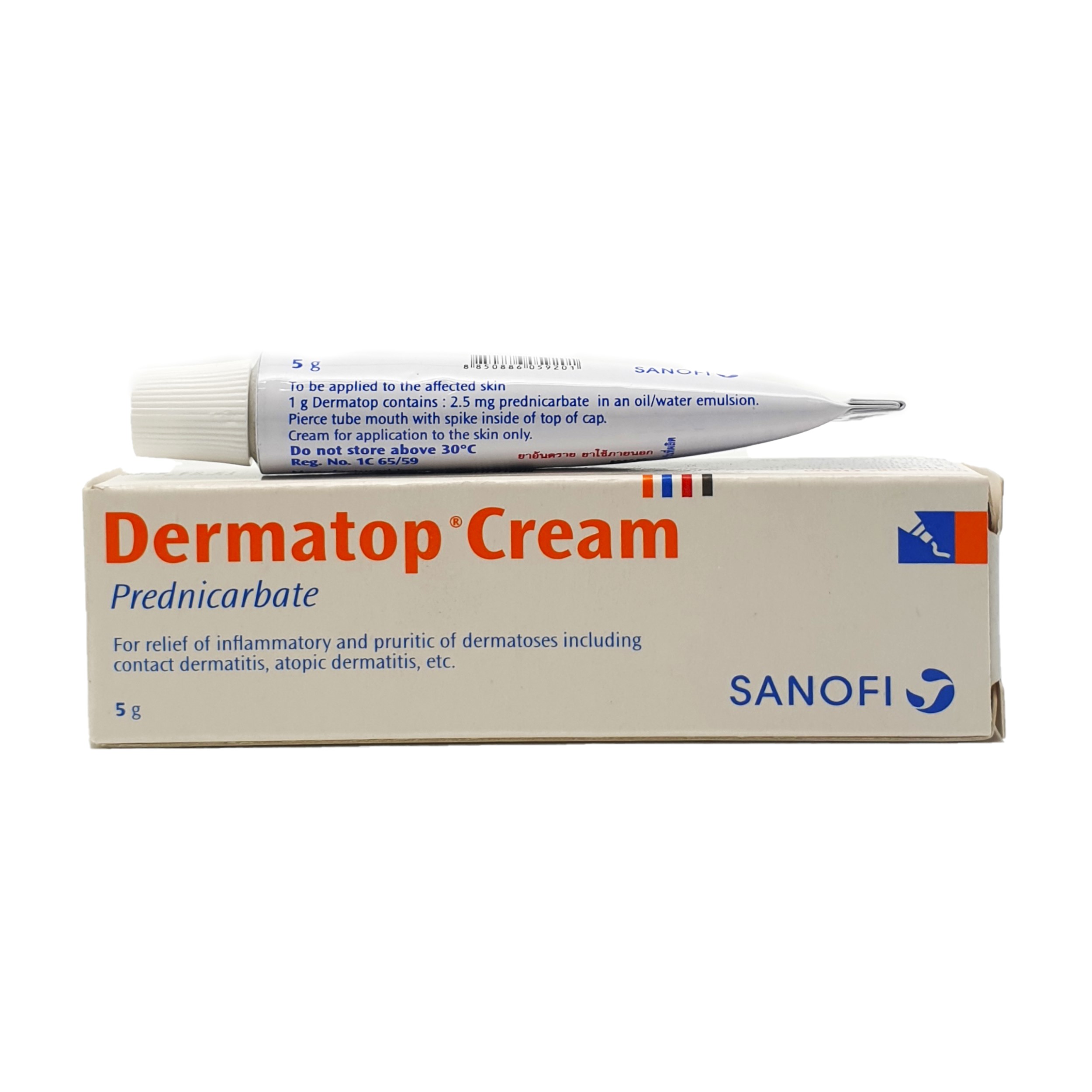 DERMATOP CREAM 5G. เดอร์มาท็อป ครีม 5 กรัม  (Prednicarbate)