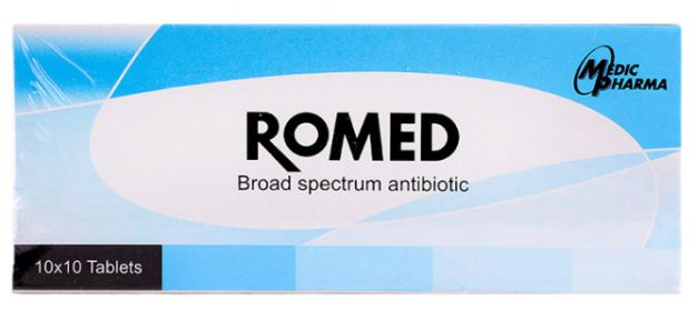 ROMED 150MG.10*10'S. โรเมด 150 มิลลิกรัม (กล่อง10แผง/แผง10เม็ด) (Roxithromycin)