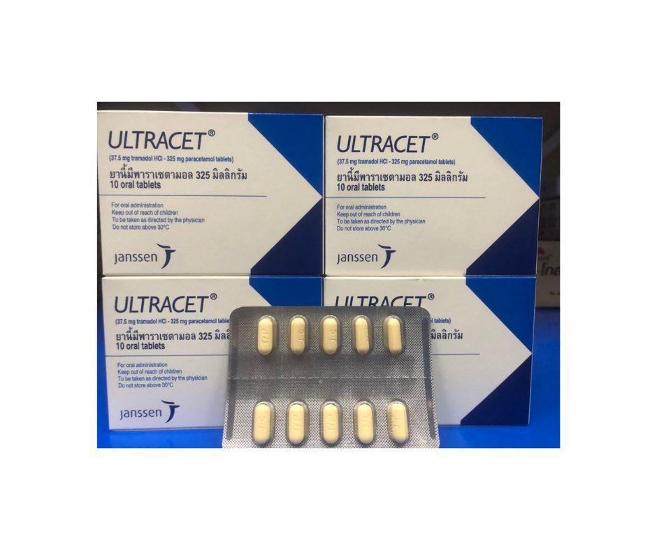 ULTRACET 1*10'S.*ขายขาด อูลตราเซท (กล่อง 1 แผง) (Paracetamol,Tramadol)