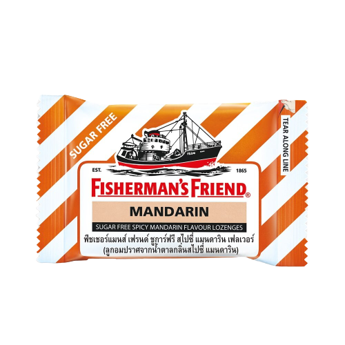 FISHERMAN'S FRIEND ฟิชเชอร์แมน เฟรนด์ สไปซี่ แมนดาริน (สีส้ม-ขาว) 