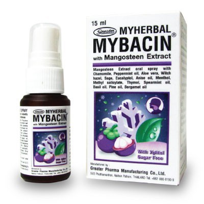 MYHERBAL MYBACIN สเปรย์ผสมสารสกัดมังคุด 15ML.*ขายขาด มายเฮอบัล มายบาซิน สเปรย์ผสมสารสกัดมังคุด 15 มิลลิลิตร