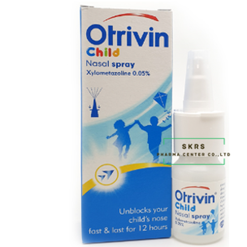 OTRIVIN NASAL SPRAY 0.05%10ML.(เด็ก) โอตริวิน เด็ก (Xylometazoline)