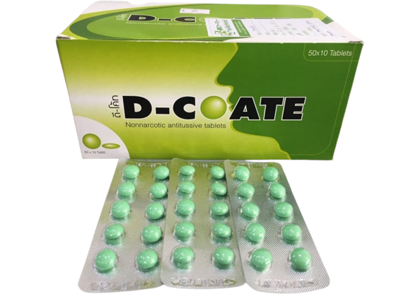 D-COATE  50*10'S  ดี โค๊ท แผง 10 เม็ด*ขายขาด (Dextromethorphan+)