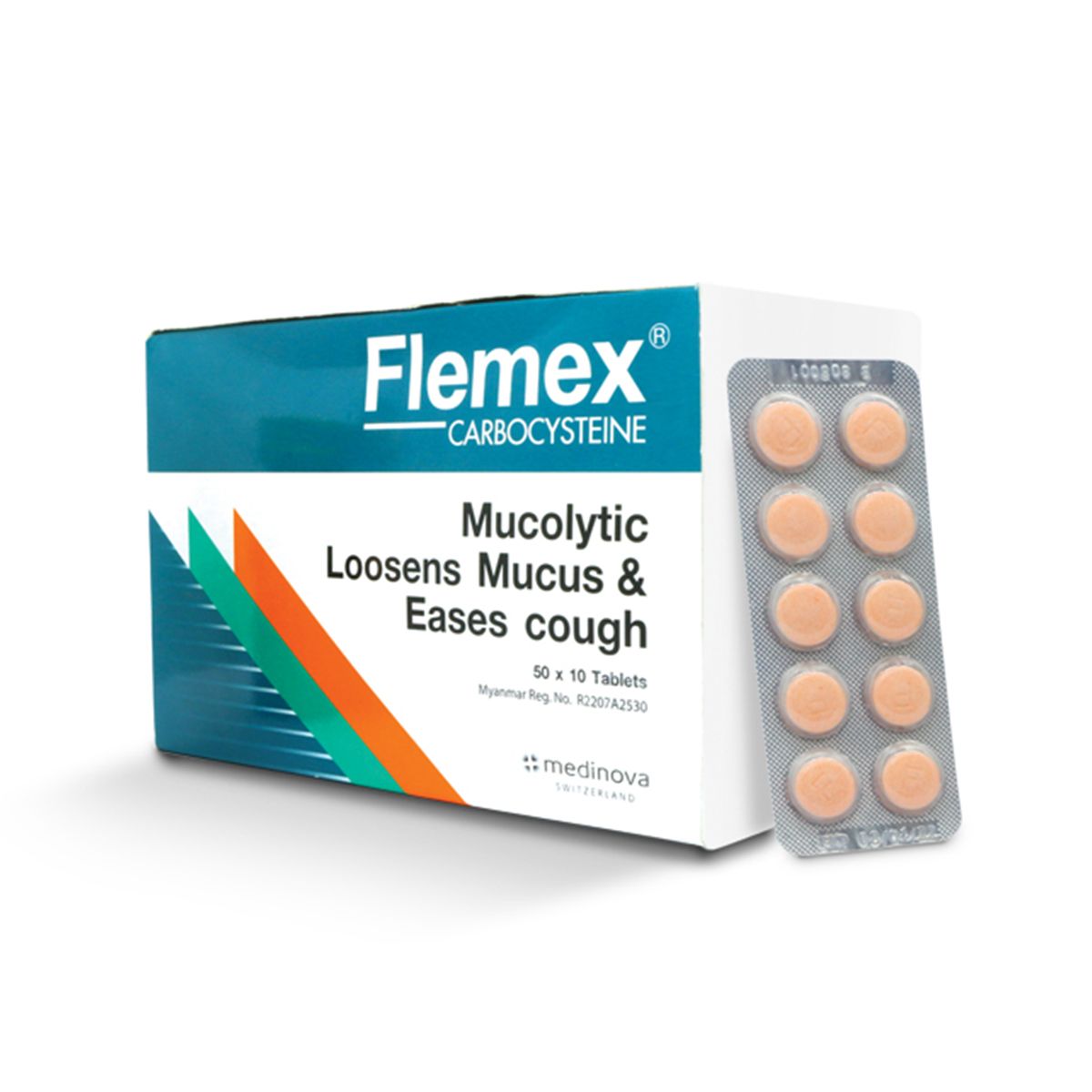 FLEMEX 375MG.50*10'S. เฟลมเม็กซ์ 375 มิลลิกรัม (Carbocysteine)