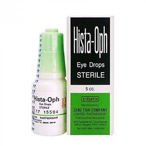 HISTA OPH E/D.5ML. ฮิสต้า อ๊อฟ  5 มิลลิลิตร (Antazoline+Tetryzoline)