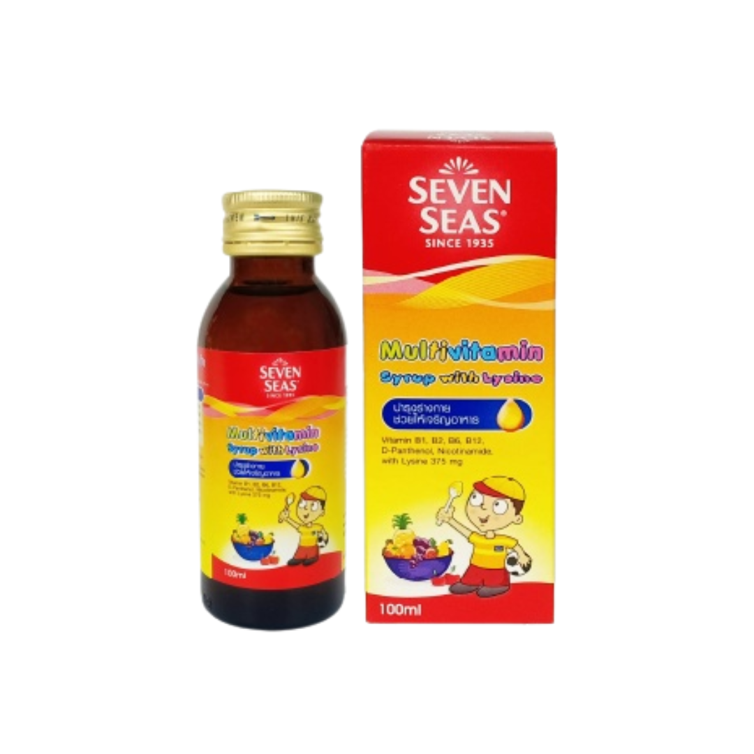 SEVEN SEAS+LYSINE 100ML. เซเว่นซีส์ +ไลซีน 100มล.