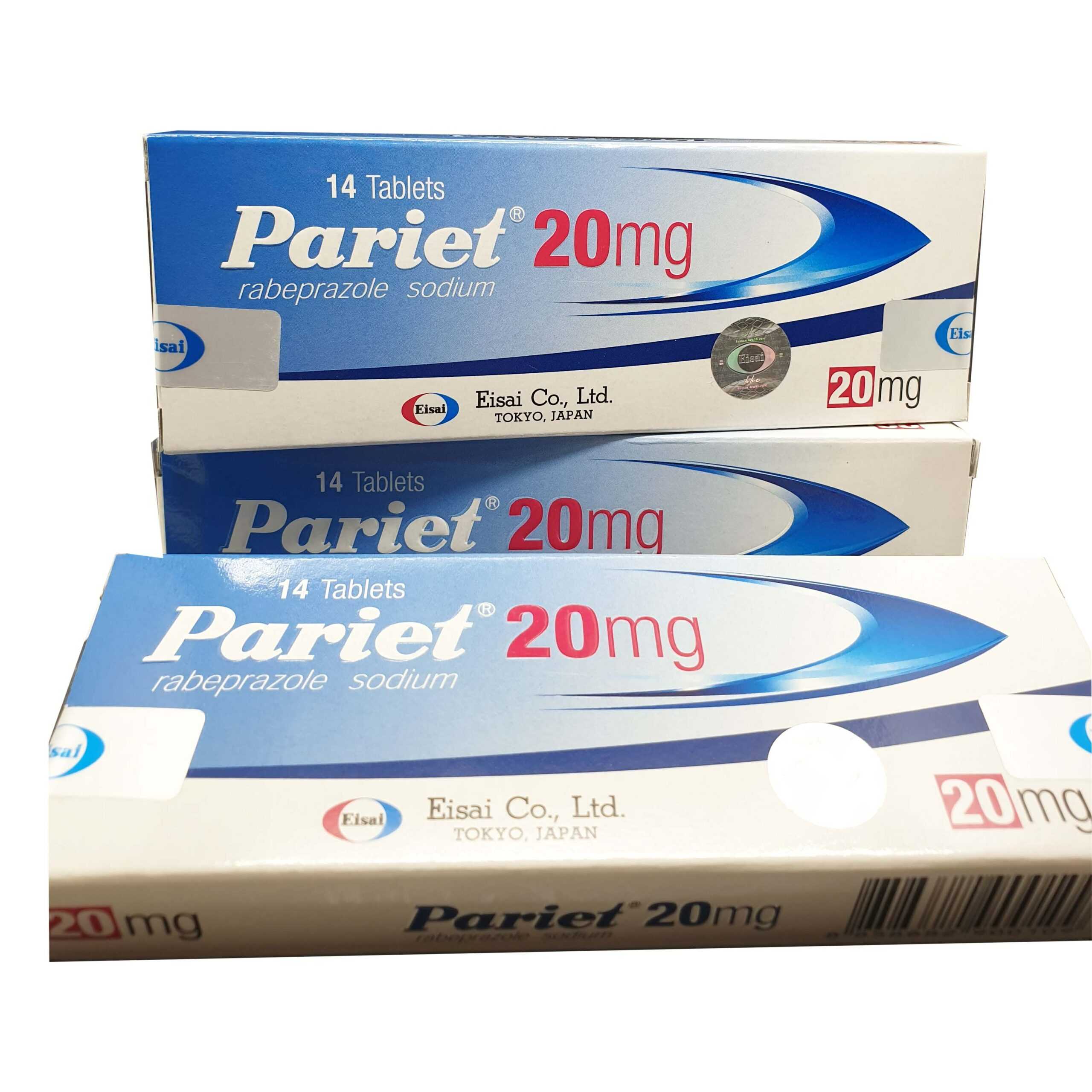 PARIET 20MG.14'S. ไพริเอท 20 มิลลิกรัม (Rabeprazole)