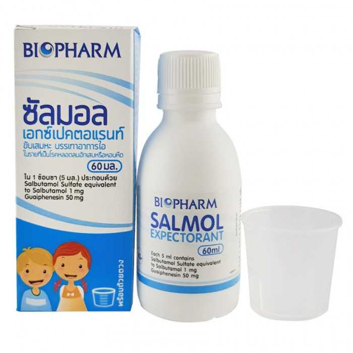 SALMOL EXPECT.60ML. ซัลมอล เอกซ์เปค 60 มิลลิลิตร (Salbutamol)