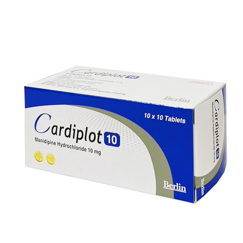 CARDIPLOT 10MG.10*10'S. คาร์ดิพล็อต 10 มิลลิกรัม 10X10'S (Manidipine)