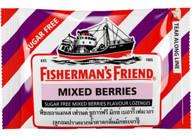 FISHERMAN'S FRIEND ฟิชเชอร์แมน เฟรนด์ ชูการ์ฟรี มิกซ์เบอร์รี่ (ชมพู-ม่วง) 