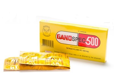 GANO-500 1*10'S. กาโน 500 มิลลิกรัม  (Tetracycline)*ขายขาด