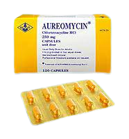 AUREOMYCIN 250MG 1*10'S. ออริโอไมซิน 250มก. (Chlortetracycline)