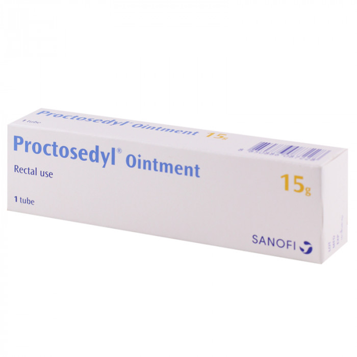 PROCTOSEDYL OINTMENT 15G. พร็อคโตซิดิล ขี้ผึ้ง (Hydrocortisone)*ห้างเลิกจัดจำหน่าย*