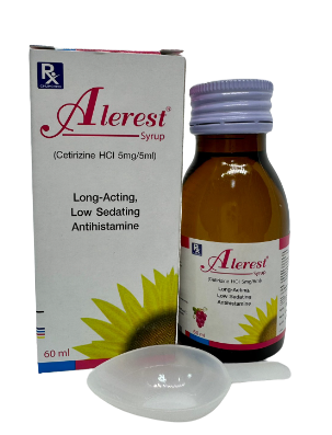 ALEREST SYRUP 60ML อัลเลอเร็สท์ ไซรัป 60มล. (Cetirizine)*ขายขาด 