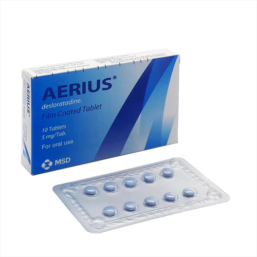 AERIUS 5MG.1*10'S. แอเรียส 5 มิลลิกรัม (Desloratadine)