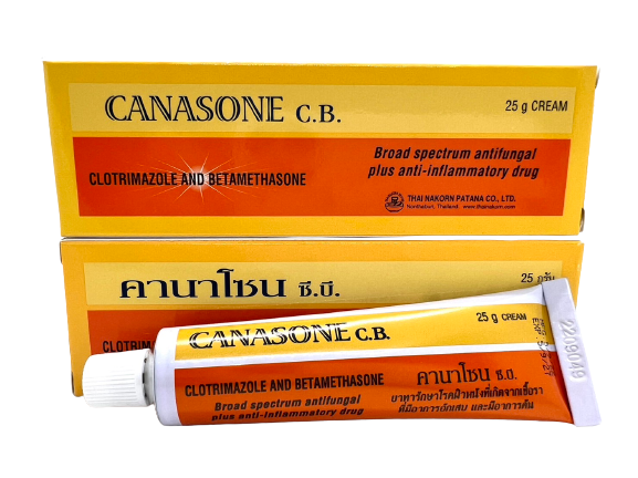 CANASONE C.B. 25G. คานาโซน ซี.บี. 25กรัม (Clotrimazole+Betamethasone)